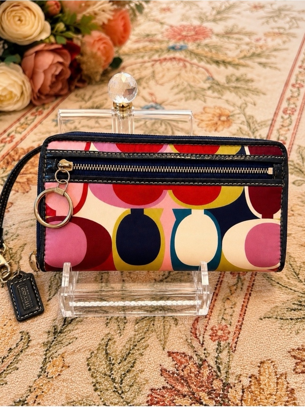 Coach Op Art Multicolor Wristlet Wallet – Excellent Used Condition